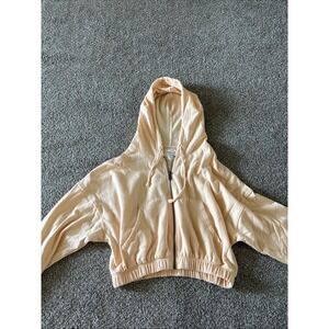 Womens Cropped Light Orange Aeropostale Zip Up‎ Jacket Size Medium